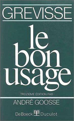 Le bon usage. 9782801110454