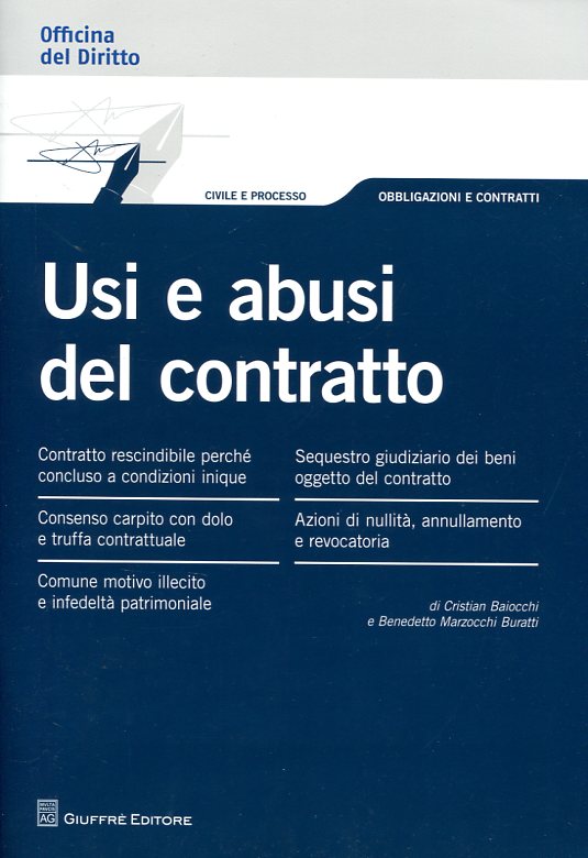 Usi e abusi del contratto. 9788814188671