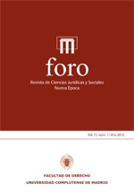 Foro. Revista de Ciencias Jurídicas y Sociales. Nueva Época; Vol. 15, Núm. 1 / 2012. 100964750