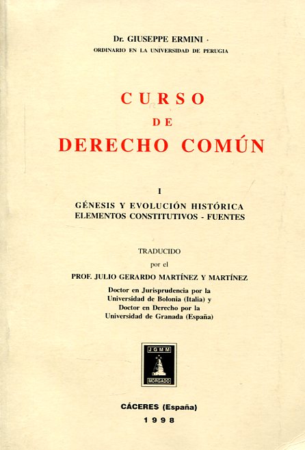 Curso de Derecho común