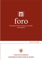 Foro. Revista de Ciencias Jurídicas y Sociales. Nueva Época; Vol. 9, Núm. 1 / 2009