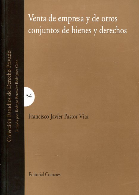 Venta de empresa y de otros conjuntos de bienes y derechos. 9788498362268