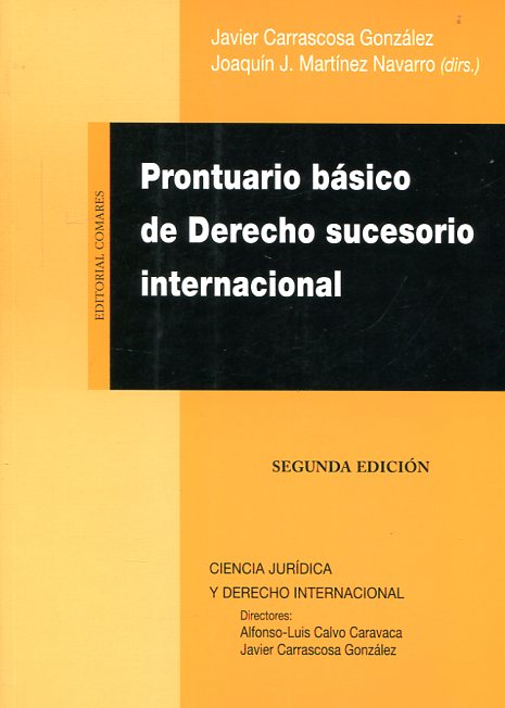 Prontuario básico de Derecho sucesorio internacional. 9788490452936