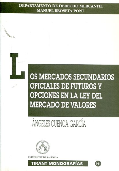 Los mercados secundarios oficiales de futuros y opciones en la Ley del Mercado de Valores