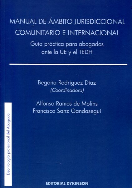 Manual de ámbito jurisdiccional comunitario e internacional