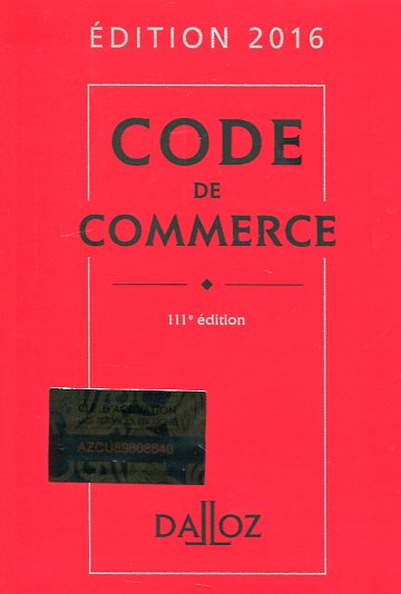 Code de Commerce. 9782247151394