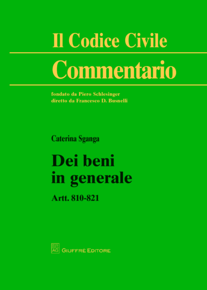 Dei beni in generale. 9788814207075