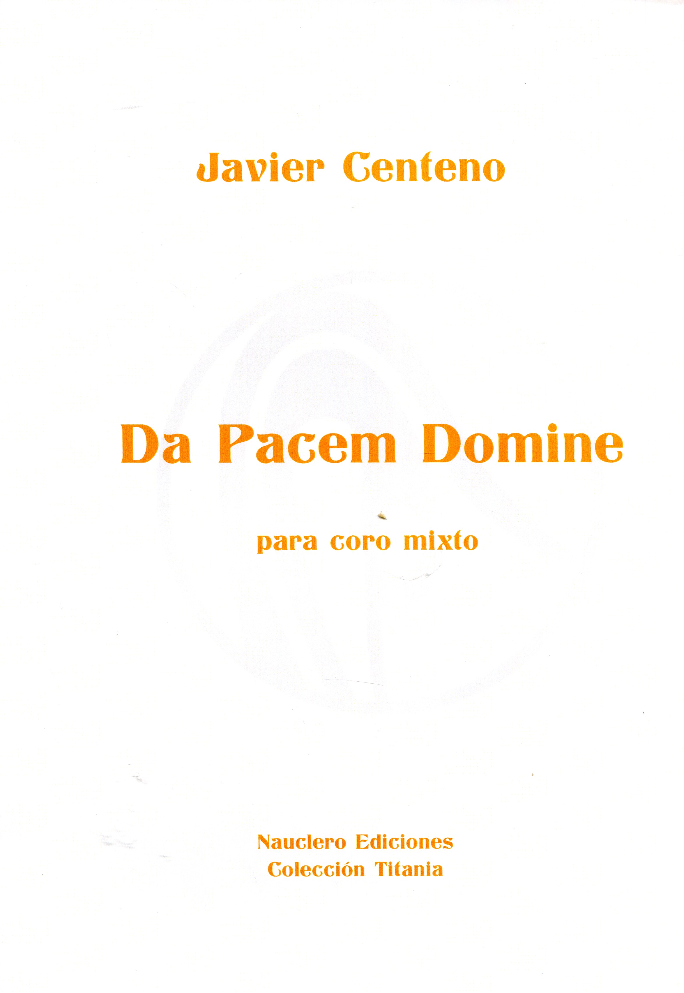 De Pacem Domine. 9790901884106