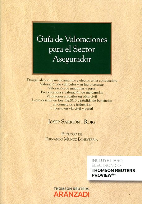 Guía de valoraciones para el sector asegurador. 9788490997123