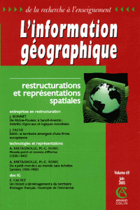 Restructuration et représentation spatiales