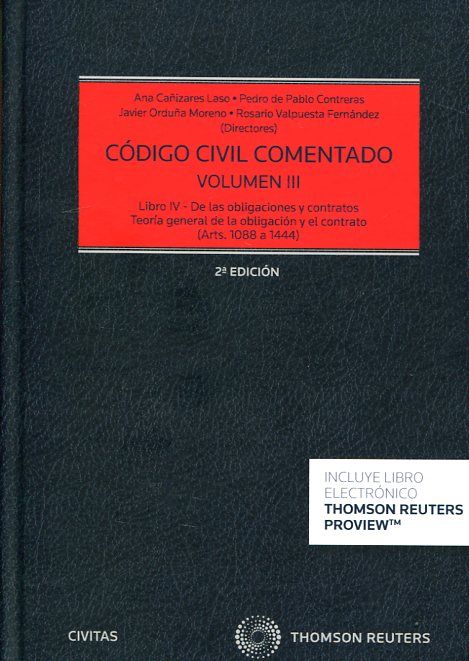 Código Civil comentado. 9788490994054