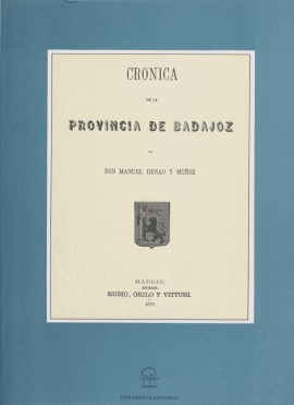 Crónica de la provincia de Cáceres. 9788488938336