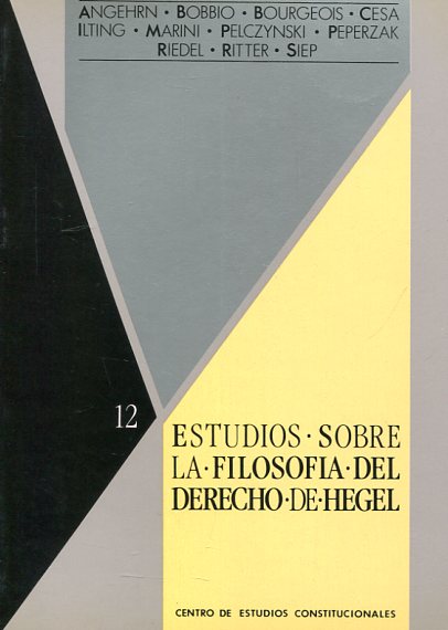 Estudios sobre la "Filosofía del Derecho" de Hegel