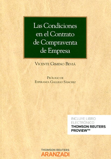 Las condiciones en el contrato de compraventa de empresa. 9788491520689