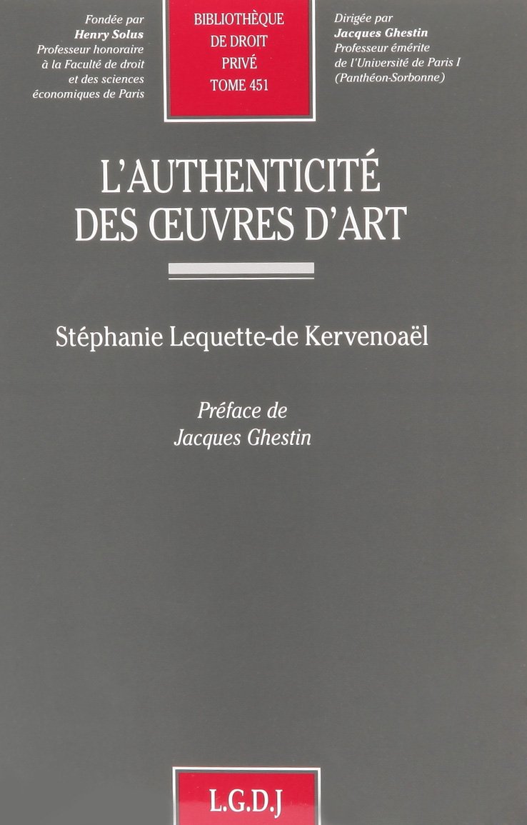 L'authenticité des oeuvres d'art