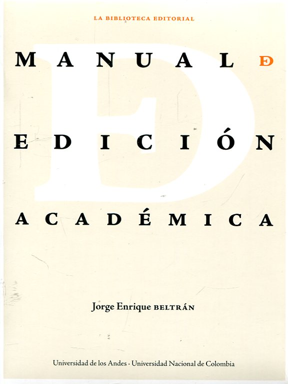 Manual de edición académica. 9789587830354