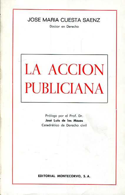 La acción publiciana. 9788471111999