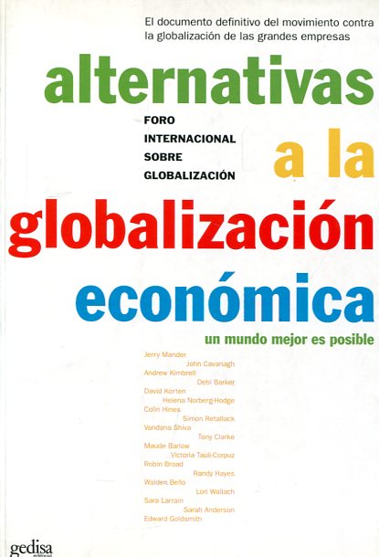 Alternativas a la globalización económica. 9788474328745
