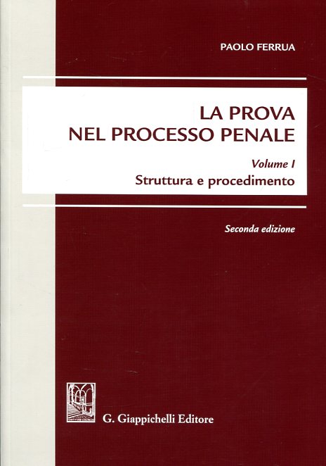 La prova nel processo penale. 9788892107922