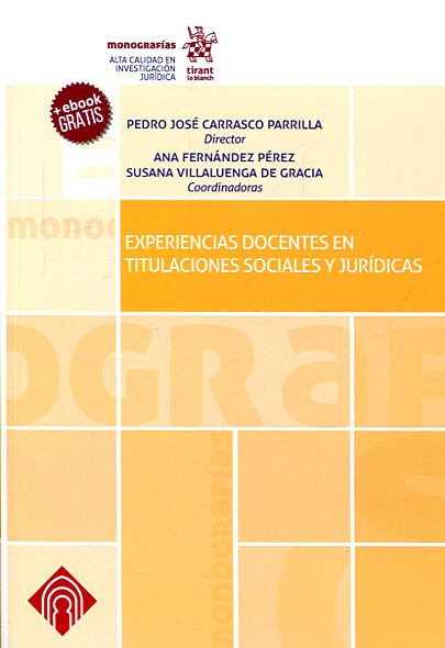 Experiencias docentes en titulaciones sociales y jurídicas. 9788491434962