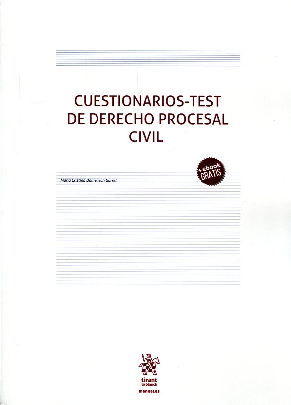 Cuestionarios-test de Derecho procesal civil. 9788491437499