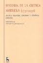 Historia de la crítica moderna (1750-1950)