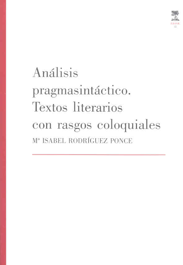 Análisis pragmasintáctico. 9788477236412