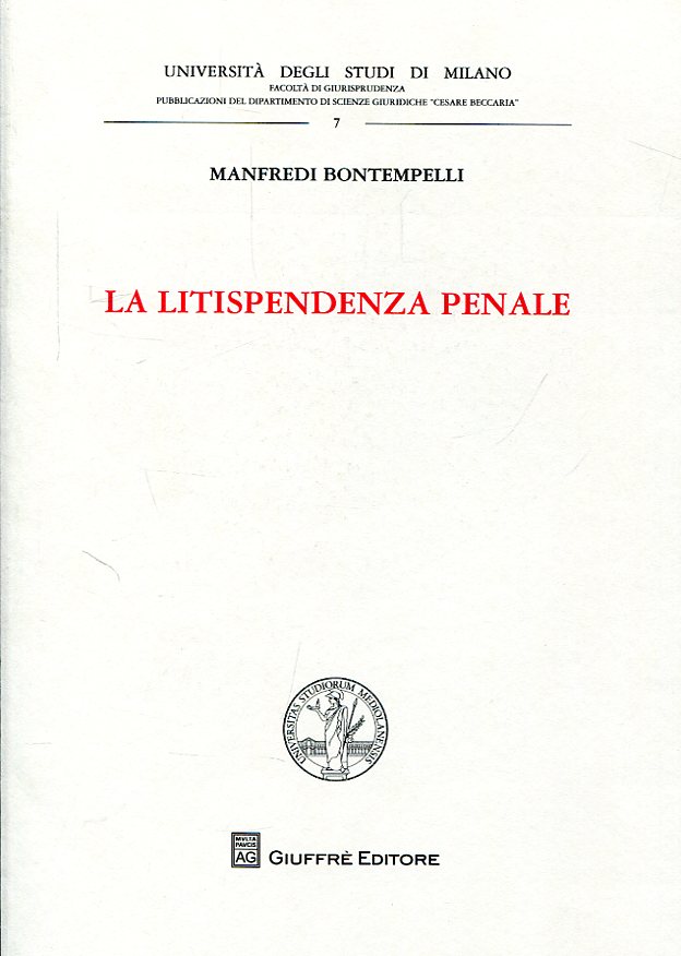La litispendenza penale. 9788814219986