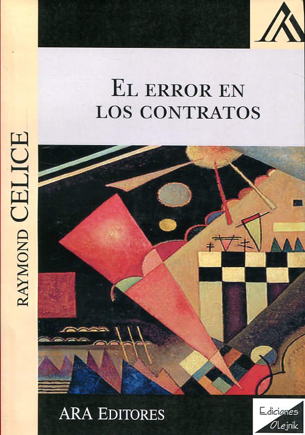 El error en los contratos. 9789972238871