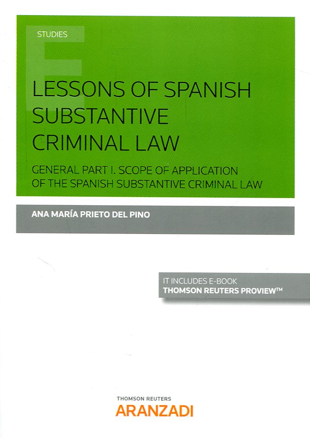 Lessons of spanish substantive criminal Law. 9788491350170