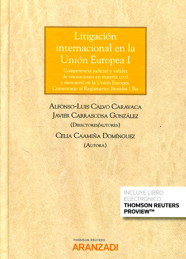 Litigación internacional en la Unión Europea I. 9788491772156
