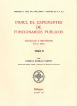 Índice de expedientes de Funcionarios Públicos. 100711717