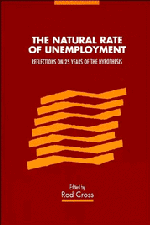 The Natural Rate of Unemployment. 9780521483308