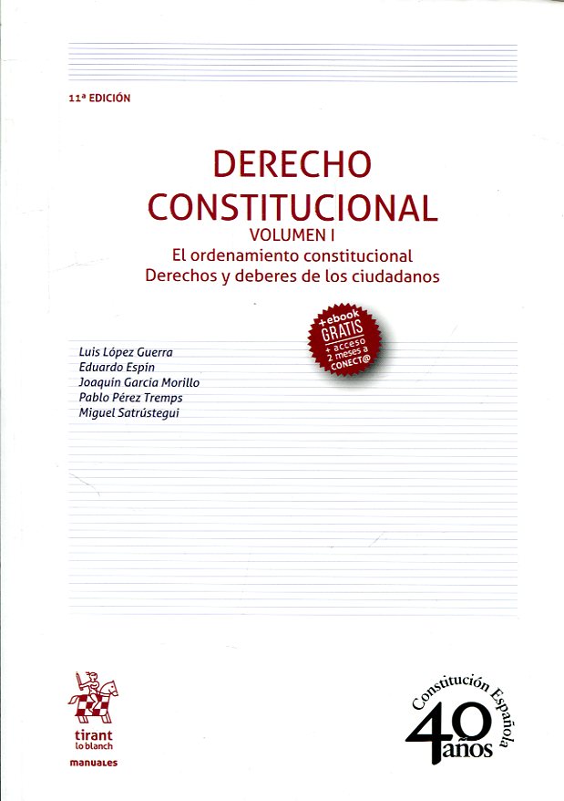 Derecho constitucional. 9788491907329