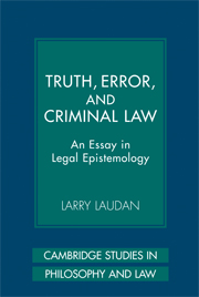 Truth, error, and criminal law. 9780521730358