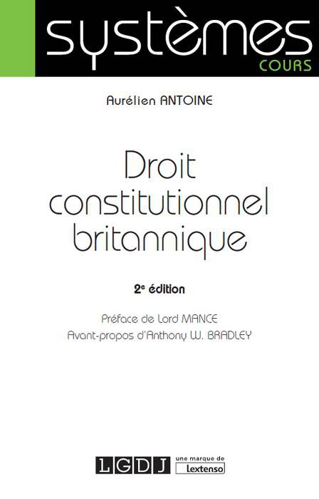 Droit constitutionnel britannique. 9782275057002
