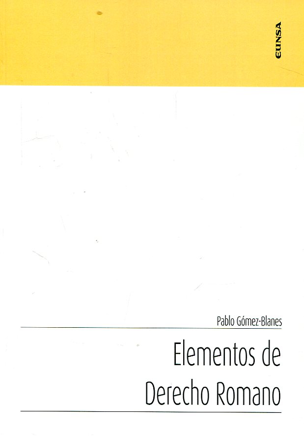 Elementos de Derecho romano. 9788431333065