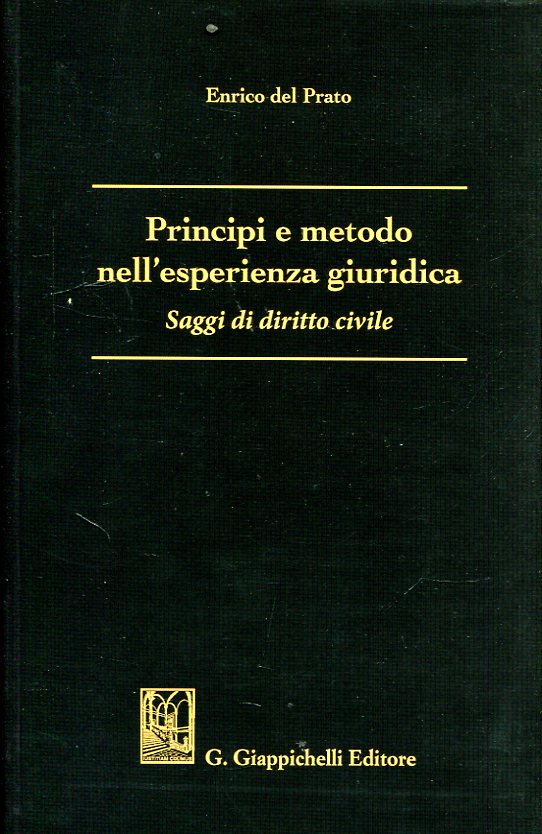 Principi e metodo nell'esperienza giuridica. 9788892110182