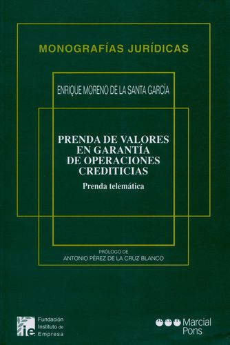 Prenda de valores en garantía de operaciones crediticias