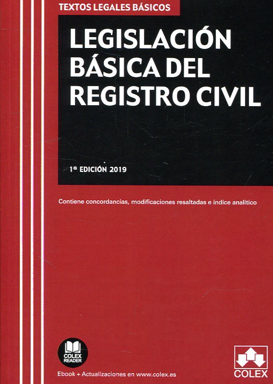 Legislación básica del Registro CIvil