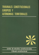 Tribunales Constitucionales europeos y autonomías territoriales. 9788425907364