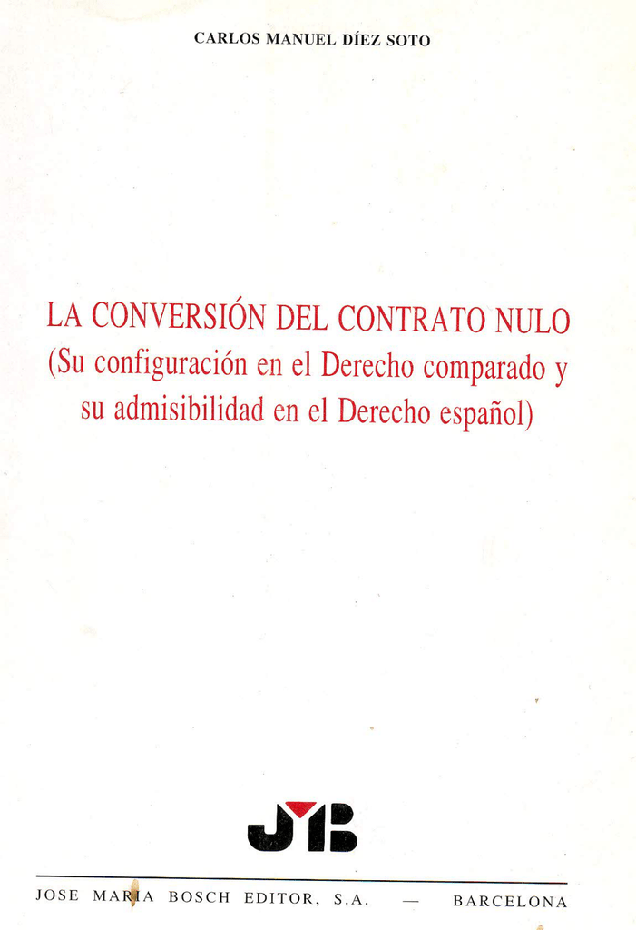 La conversión del contrato nulo