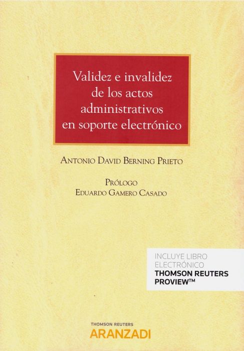 Validez e invalidez de los actos administrativos en soporte electrónico