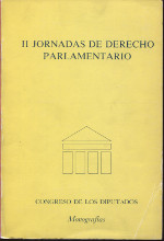 II Jornadas de derecho parlamentario. 9788450529227