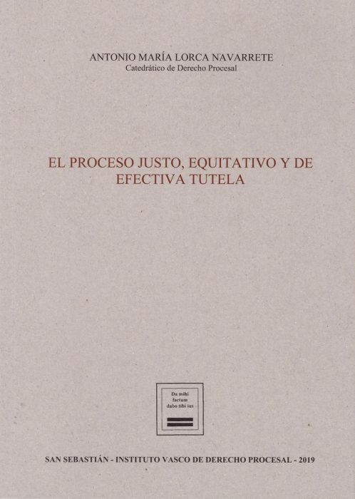 El proceso justo, equitativo y de efectiva tutela. 9788494945922