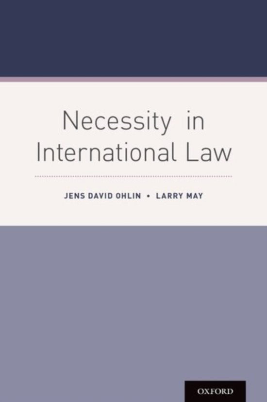 Necessity in International Law. 9780190622930