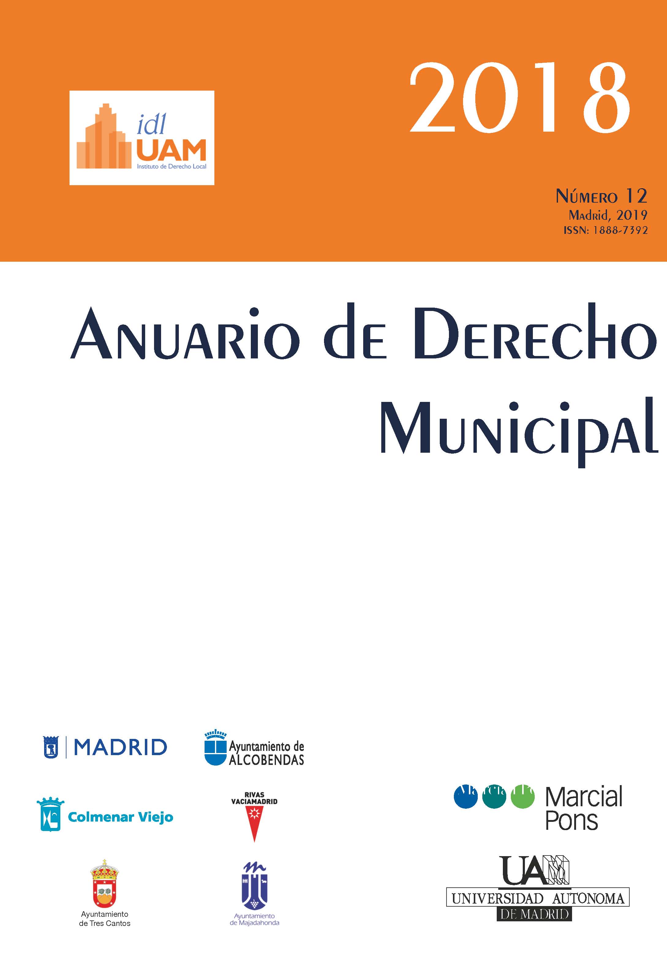 Anuario de Derecho Municipal, Nº 12, año 2018. 101041546