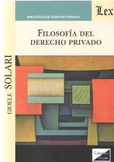 Filosofía del Derecho privado. 9789563925609