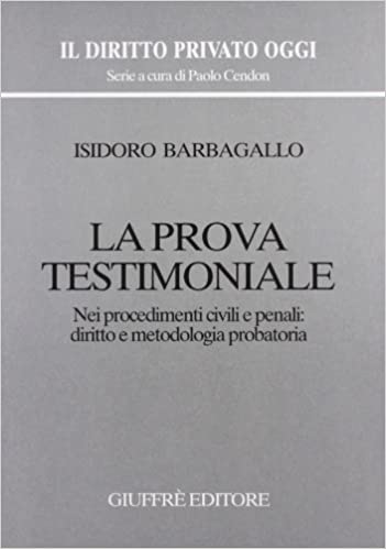 La prova testimoniale. 9788814093937