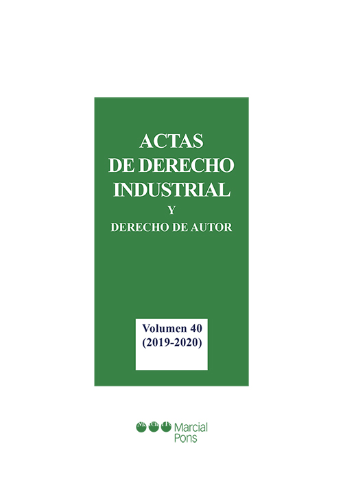 Actas de Derecho Industrial y Derecho de Autor. 9788491238546